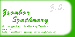 zsombor szathmary business card